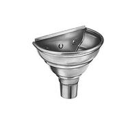 Cuvette 1/2 ronde de face VM Building - zinc naturel - Ø 100 mm - 220019388
