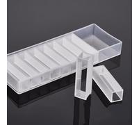 Cuvette à quartz 2 côtés transparents 10 mm-50 mm, volume 3,5 ml, plage de longueurs d'onde 190-2500 nm, résistant à la chaleur jusqu'à 600 °C, résistant, compatible (5 mm)