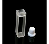 Cuvette à quartz avec bouchon for analyse par spectromètre UV-VIS - Chemin lumineux 10 mm, volume 3,5 ml, 2 fenêtres transparentes