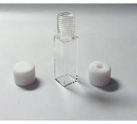 Cuvette à quartz fluorescente avec bouchon à vis et septum, trajet lumineux de 10 mm, volume de 3,5 ml, 1 pièce