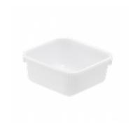 Cuvette alimentaire carrée emboitable 1 L - blanc