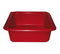 Cuvette carrée - 24 cm - 3 L - rouge