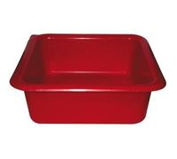 Aluminium et plastique cuvette 29 carre 5l5*rouge *rivaton