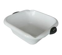 Cuvette carrée bimatière - 8 L - blanc