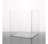Cuvette carrée en quartz - Chambre de réaction rectangulaire en verre de quartz for cellules électrolytiques, personnalisable, paquet de 1(65x65x65mm)