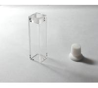 Cuvette de fluorescence à quartz entièrement fondue avec bouchon en PTFE, chemin de 10 mm, 3,5 ml, 5 fenêtres