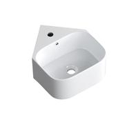 Cuvette de lavabo Lavabo mural triangulaire en céramique, lavabo de salle bains, balcon, Mini petits éviers ménagers meuble-lavabo