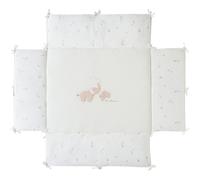 Noukie's - Tapis de parc Bali, Moka & Snow - Avec Bords - 75 x 95 x 30 cm - Veloudoux