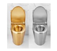 Cuvette de toilette à double chasse d'eau en acier inoxydable 304 haute efficacité avec siège à fermeture douce et hauteur d'assise confortable (avec drainage au sol)