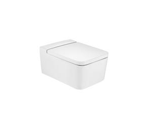 Cuvette de WC suspendue Square sans bride Rimless 56X37 Blanc - ROCA Inspira A346537000