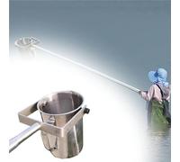 Cuvette d'échantillonnage d'eau en acier inoxydable - 500 ml pour un échantillonnage précis des réservoirs de puits d'égout, étangs et rivières - Manche de 6 m de long