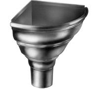 Cuvette demi ronde d'angle en Zinc, diamètre 100 mm