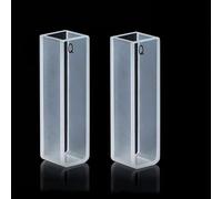 Cuvette en verre pour spectrophotomètre 751 et 722, verre optique transparent avec transmission de 80 % +, chemin de lumière 10 mm-50 mm, volume 3,5 ml, plage de longueurs d'onde 340-2500 nm, H (10 mm