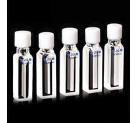 Cuvette scellée à vis à micro quartz avec couvercle - Volume de 350 ul à 1750 ul, longueur de trajet de 10 mm, verre de quartz de haute précision, 1 pièce(1400ul slit (4mm))