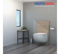 Cuvette suspendue avec broyeur intégré Chêne Naturel - WATERMATIC W40 Silence