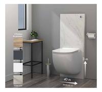 Cuvette suspendue avec broyeur intégré Marbre Blanc - WATERMATIC W40 Silence