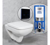 Cuvette suspendue Geberit Renova Plan & abattant Tellkamp avec bâti-support neeos,, 202150000+16746BM#SET,