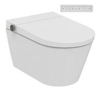 Cuvette suspendue wc lavant japonais i.life E carénée avec abattant blanc