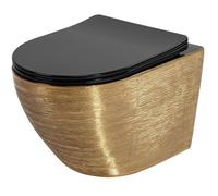 Cuvette Wc Carlo Mini Tornado Bol De Wc Noir, 49X36X37CM