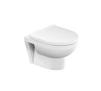 Cuvette WC suspendu sans bride compact No.1 avec abattant frein de chute déclipsable