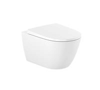 Cuvette WC suspendu sans bride ROCA Ona Vortexflush blanc avec abattant frein de chute