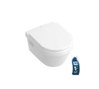 Cuvette WC suspendu sans bride VILLEROY & BOCH Architectura avec abattant + nettoyant WC Briochin