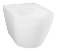 Cuvette WC suspendue compact - GROHE Euro Ceramic - Porcelaine vitrifiée - Sans bride - Blanc