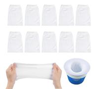 CUVZORA 10 Pièces Chaussette Filtre Skimmer Piscine, Préfiltre Nylon Réutilisable à Maille Ultra-Fine, Capture Feuilles, Insectes, Débris, Compatible Piscine Hors Sol, Intex, Fontaine