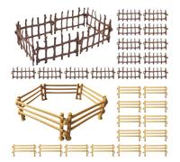 CUVZORA 80 Miniatures de Clôtures Schleich, Ensemble de Clôtures pour Enfants - Jeu de Création DIY pour Scènes de Ferme, Interactions Parfaites Parents-Enfants, Idéal pour Les Enfants de 3 Ans