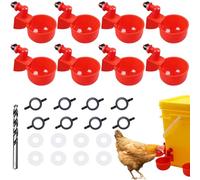 CUVZORA Boissons pour Poulets Set de 8, Boissons pour Poulets automatiques avec Design Anti-écoulement, faciles à Nettoyer et durables pour Poulets et ducs, idéal pour Petites fermes et Amateurs
