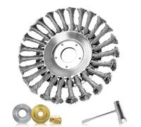 CUVZORA Brosse Metallique Debroussailleuse-Tête de Débroussailleuse Universelle avec Fil d'Acier Haute Résistance 150*25.4mm Compatibilité Large et Performance Efficace pour les Jardins et les Fermes