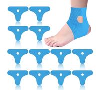 CUVZORA Lot de 12 bandes de kinésiologie pré-découpées, douces pour la peau, élastiques imperméables pour cheville, idéales pour un soutien musculaire efficace (bleu)