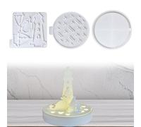 CUVZORA Lot de 6 moules en silicone 3D pour l'été maritime, phare, voilier, baleine avec socle, moules pour plâtre et bougies, idées de bricolage pour décoration d'été
