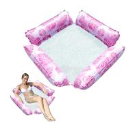 CUVZORA Matelas gonflable pour piscine, jouet aquatique, hamac d'eau, hamac à eau, fauteuil de natation pour piscine, jouet de piscine, pour plage, piscine et lac (feuille de tortue en poudre)