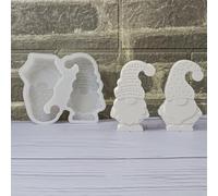 CUVZORA Moule en silicone pour plâtre - Décoration de Noël - Moule en silicone pour lutin de Noël - Poudre de coulée Keraflott Raysin pour projets créatifs