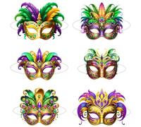 Cuwtheugwg 1/2 Pcsmasque Deguisement Adulte Demi-Masque Mystère Masque Venise Noir Brillant Pu De Chat En Cuir Mascarade Vénitien Carnaval Femme Pour Halloween Cosplay Mardi Gras Party(Violet1)
