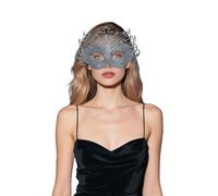 Cuwtheugwg 1/2 Pcsmasque Deguisement Adulte Masque En Dentelle Carnaval Venise Blanc Pour Et Adultes Diy Mascarade Rouge Femme Loup Halloween Bal Masqué De Mardi Gras(Argent)