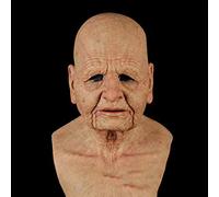 Cuwtheugwg 2025 Masque Halloween Effrayant en Latex Crâne Horreur Realiste Humain Scream Creepy Terrifiant Monstre Carnaval Fête De Thème Costume Décorations (005 Homme Taille Unique)