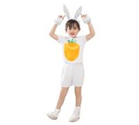 Cuwtheugwg Bebe Poussins Paques Costume Deguisement Pâques Enfant Fille 3D Oreille De Oeuf Barboteuse Combinaison Ski Garcon Poussin Tenue Pour Mon Premier Grenouillère (Blanc3#1,11-12 ans)