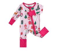 Cuwtheugwg Body Bébé Garçon Fille Noël Bebe Grenouillères Combinaison Neig Enfant Ensemble 18 Mois Mamie Papi Mixte Barboteuse Bonnet Costume Mon Premier Vêtement (Pastèque rouge,3-6 mois)