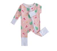 Cuwtheugwg Body Bébé Garçon Fille Noël Bebe Grenouillères Combinaison Neig Enfant Ensemble 18 Mois Mamie Papi Mixte Barboteuse Bonnet Costume Mon Premier Vêtement (Light Rose,12-18 mois)