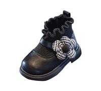 Cuwtheugwg Bottes De Neige Enfants Courtes Bottines Pour Fille Chaussures Tout-Petits Premiers Pas Enfant Antidérapantes Haute Bottine Hiver Et Confortables Boots Filles Garçons (Le noir,24)