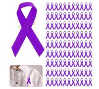 Cuwtheugwg Cancer Du Sein D'Octobre Rose,Lot De 20 Broches En Forme Rose 12 Pièces Ruban Sensibilisation Au Pins Épingles 100 Accessoires Pour Hommes Breast Cancer (100pc Dark Violet-a,7.5x3.5cm)