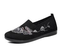Cuwtheugwg Chaussure Orthopédique Femme Chaussures Basquette De Marche Sabot Moto Sandale Plateforme Respirant Amortissement Accru des Pieds Pas Cher À Légères Et Confortables (Le Noir,40)