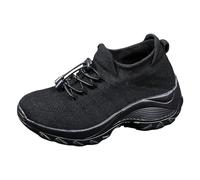 Cuwtheugwg Chaussure Orthopédique Femme Chaussures Blanches Basquette De Marche Les Sabots Sandales Sangle Élastiqu Respirant Amortissement Accru des Pieds Pas Cher Claquettes (Le Noir,42)