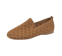 Cuwtheugwg Chaussure Orthopédique Femme Confortable Baskets sans Laçage Chaussures Ete en Mesh Sneaker Légères À Plateforme Et Confortables pour Femmes Pieds Larges Confort (Brun,38.5)