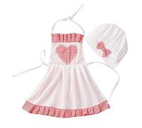 Cuwtheugwg Costume De Chef avec Chapeau Et Tablier pour Nouveau-Né,Mini Bonnet De Chef pour Tout-Petits Tablier Chef Bebe Toque Cuisinier Enfant Costume De Chef Cuisinier Cuisine Enfant Rose