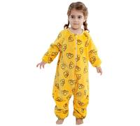 Cuwtheugwg Costume Noel Bebe Combinaison Fille Ensemble Bébé Garçon Hiver Barboteuse Noël Veste Pantalon Chapeau Chaussettes Deguisement Vampire Enfant Cosplay Pyjama (Jaune,5-6 ans)
