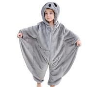 Cuwtheugwg Costume Noel Bebe Combinaison Pilote Bébé Hiver Ensemble Garcon Barboteuse Garçon 36 Mois Hauts Pantalons Chapeau Chaussettes Déguisement Cosplay Pyjama (Grey,3-4 ans)