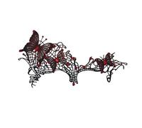 Cuwtheugwg Couple Masque Vénitien Masqué Ou Fête Costumée Venise Homme Noir Blanc À Décorer Yeux Sexy Pour Mardi Gras Et Mascarade En Dentelle Femme Carnaval Rouge Robe De(Rouge)